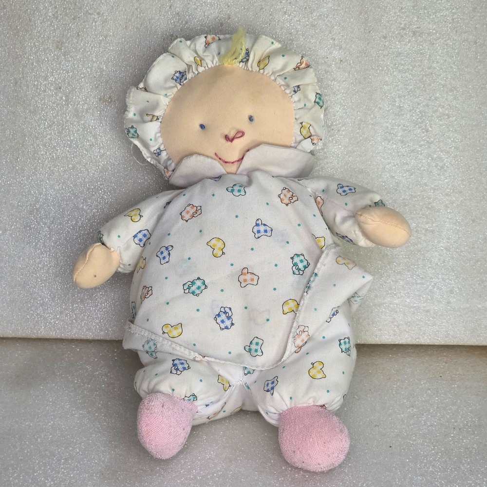 Carter's Multicolor Animal Plaid Print Soft Baby Doll Vintage 9733 Plush 10"